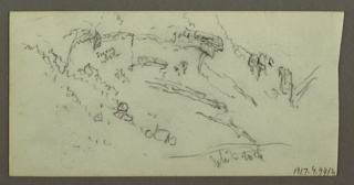 Drawing, Landscape Sketch with Figures, Palestine or Syria (Israel or Jordan)