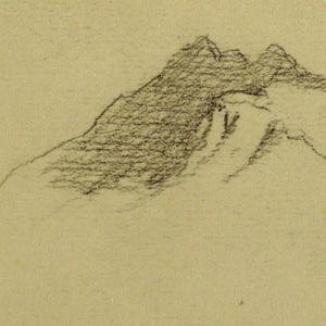 Drawing, Valley; Verso: Mountain Peak, 1889