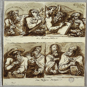 Drawing, The Four Evangelists, Study after Giambologna, 1821–22