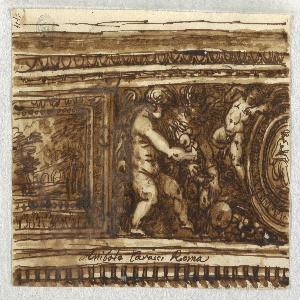 Sketchbook Folio, A Painted Wall Decoration, 1810–20