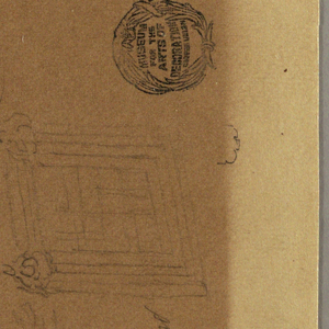 Drawing, Side view of building, window, May 29, 1868