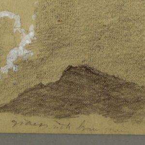 Drawing, Summit with Large Clouds, possibly 1868