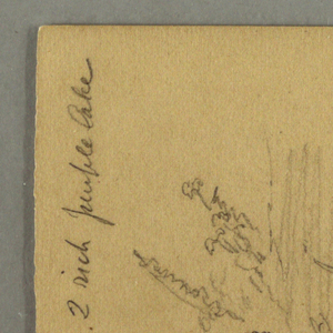Drawing, Mountain Peak, Vegetation by Pool, 1868
