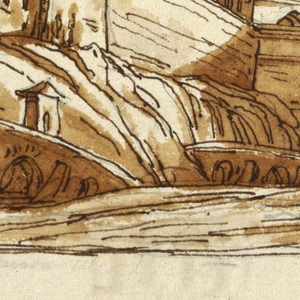 Drawing, Sketchbook Page, Folio 57: Study after Porta di Saragossa in Bologna; Verso, Architectural Details, 1811–14