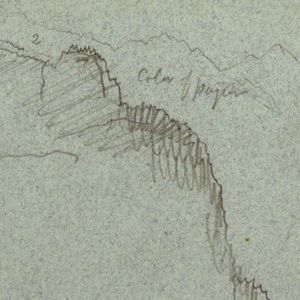 Drawing, Mountain Peaks, July possibly 1868