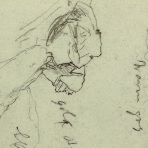 Drawing, Hilltops and slopes, possibly 1868