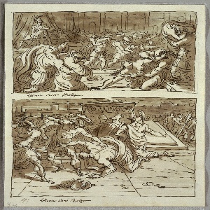 Sketchbook Folio, The Rape of the Sabines, 1821–22