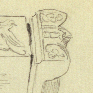 Drawing, Sarcophagus, possibly 1868–69
