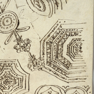 Drawing, Decorative Motifs; Verso: Anatomical Studies, 1814–18