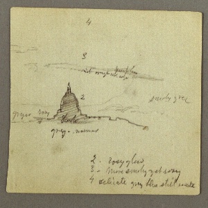 Drawing, Distant View of the Dome of St. Peter