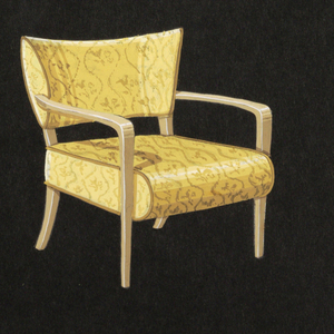 Drawing, 104. Yellow armchair