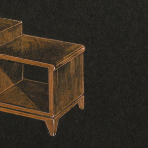 Drawing, 3015. Side table with dra