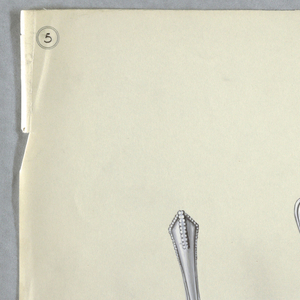 Drawing, Six teaspoons