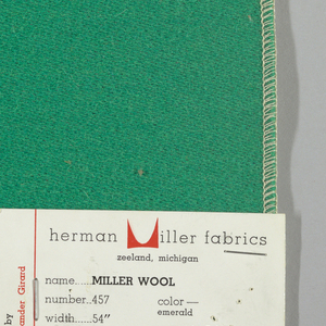 Textile Sample, Miller Wool, 1960