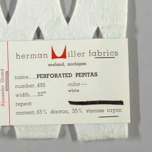 Sample, Perforated Pepitas, 1959