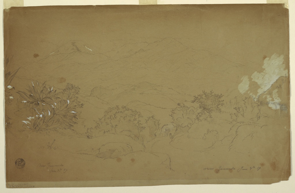 Drawing, View of Chimborazo near Guaranda, Ecuador Drawing, View of Chimborazo near Guaranda, Ecuador