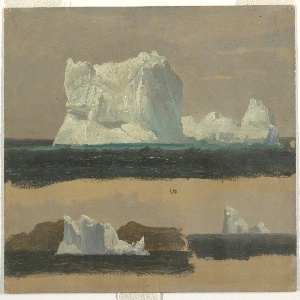 Drawing, Floating Icebergs, July 4, 1859