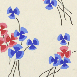 Drawing, Design for Fabric to Be Printed with Five Colors, 1920–40