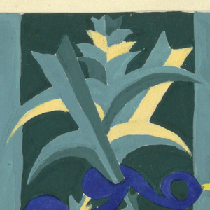 Drawing, Zaunkonig: Teal and Light Teal