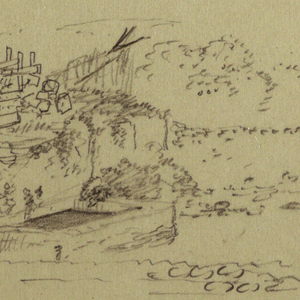 Drawing, Water Wheel with a Basin in a Garden, Jaffa, Palestine [Tel Aviv, Isreal], March 1868