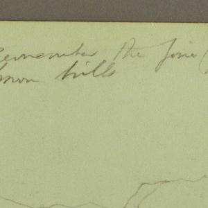 Drawing, Hills, Cattle; Verso: Landscape, 1883