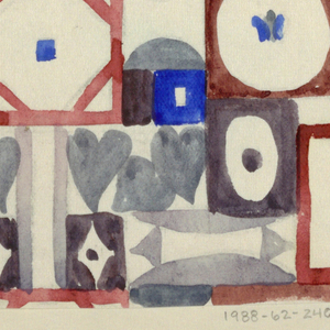 Drawing, Textile Design: Kiebitz, 1910–15