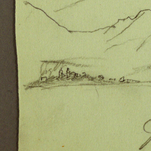 Drawing, Mountain Landscape; Verso: Mountain Landscape, Figure, 1883
