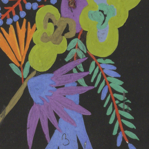 Drawing, Textile Design: Moosblumen (Moss Flowers), 1924