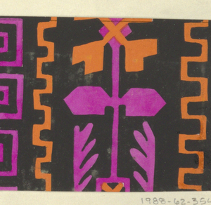 Drawing, Revue: Dark Brown with Orange and Fushia, 1912–31