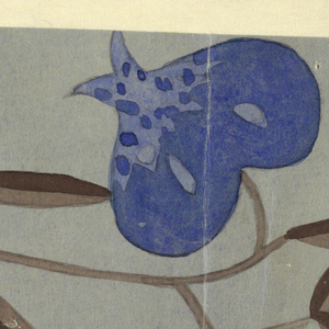 Drawing, Pappelrose: Grey with Blue and Brown, 1914–23