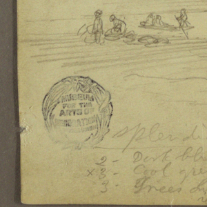 Drawing, River Limona near a Village, Ecuador or Colombia; Verso: Leaves, 1857