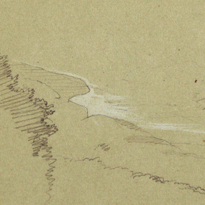 Drawing, Shore and Sea, "Bloxburgh", August 1865