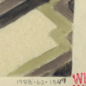 Drawing, Alpengipfel: Grey and Olive
