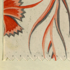 Drawing, Harlem: White with Orange and Peach