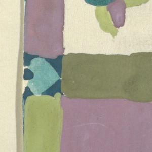 Drawing, Mandelkrahe: Teal and Mauve