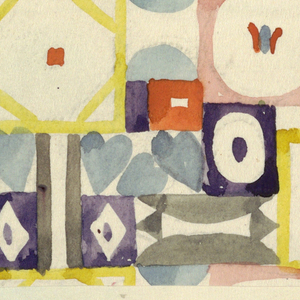 Drawing, Kiebitz: Blue, Pink, Yellow, 1910–15
