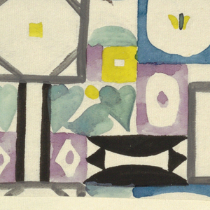 Drawing, Kiebitz: Green, Blue, Lavender, 1910–15
