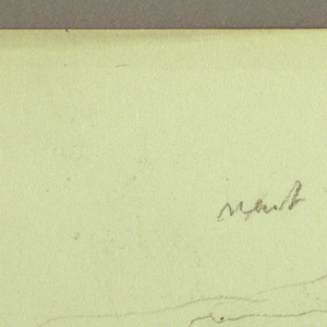 Drawing, Mountain Landscape; Verso: Seated Figure, Mountain, 1883