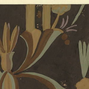 Drawing, Li-tai-po: Dark Brown with Brown and Sage