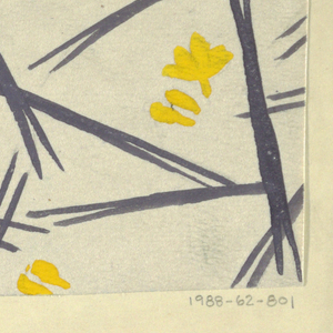 Drawing, Annie: White with Grey and Yellow