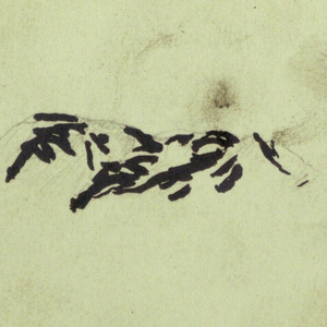 Drawing, Itaccihuatl Peaks; Verso: Baking Oven, 1883
