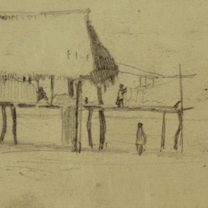 Drawing, A Hut on Posts, Guayaquil, Ecuador, May 1857