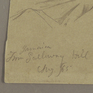 Drawing, Landscape View from Farm Galleway Hill, Jamaica, West Indies, August 1865