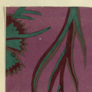 Drawing, Harlem: Purple with Maroon and Green