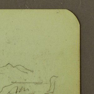 Drawing, Church Mountain Range, Figures; Verso: Landscape, Structure, 1883