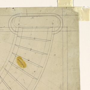 Drawing, Plan View of a Double Spiral Staircase with Central Landing, ca. 1884