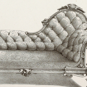 Print, Monthly Cabinet Makers Album: "Lounge", 1859
