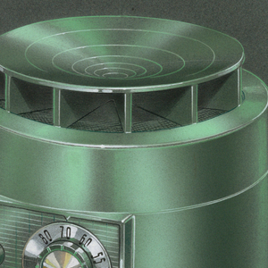 Drawing, Design for Tube Radio with Speaker on Top, ca. 1955