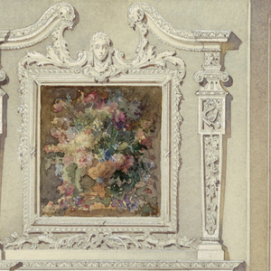 Drawing, Watercolor designs for decorative panels, textiles, interiors