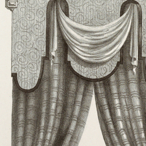 Print, Monthly Cabinet Makers Album: "Library Curtains", 1859